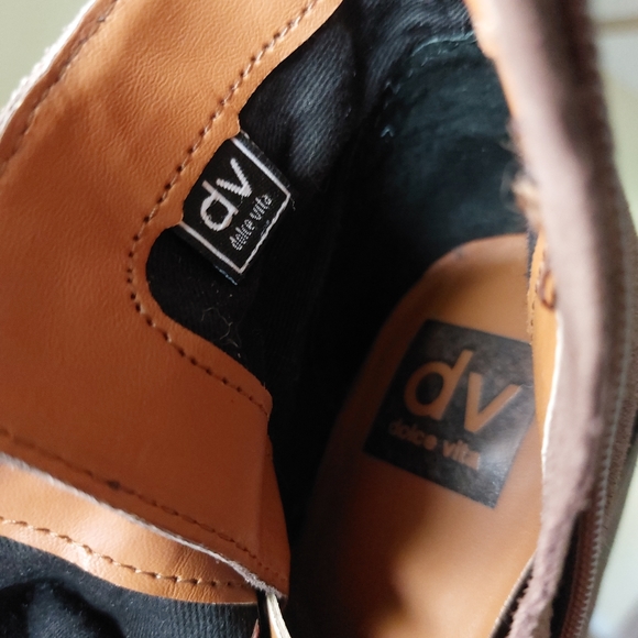 Dolce Vita DV 6.5 Strappy Brown Faux Leather Fashion Booties Boots - Picture 8 of 8